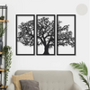 Modern Tree Wooden Wall Art – Black Laser Cut Design