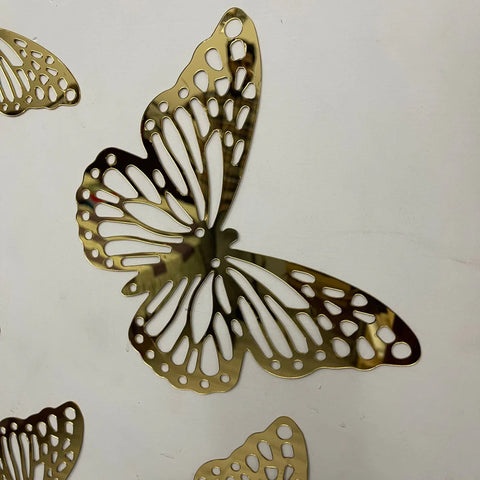 Beautiful Acrylic Mirror butterflies set for Wall Decor