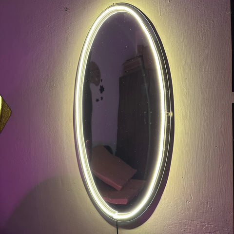 Neon Selfie Wall Mirror in Acrylic – Modern Room Décor