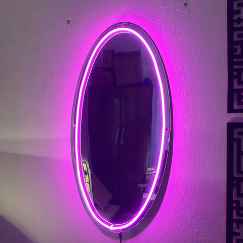 Neon Selfie Wall Mirror in Acrylic – Modern Room Décor