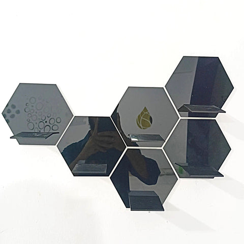 Hexagon Acrylic Wall Shelves – Stylish Home Decoration