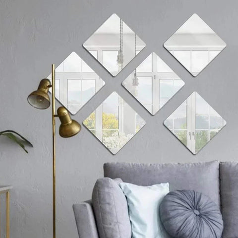 Modern 3D Crystal Acrylic Wall Mirrors