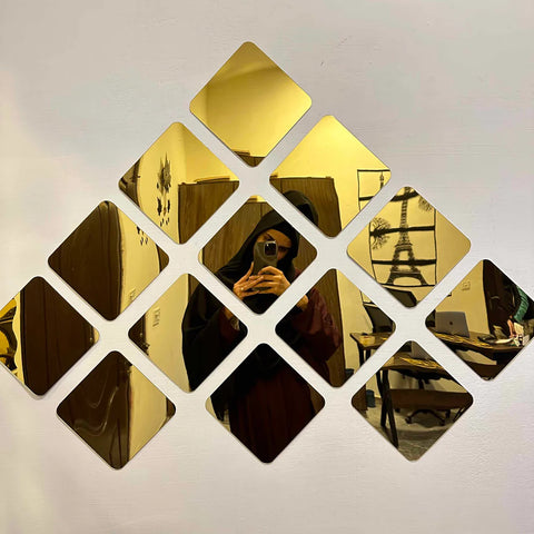Modern 3D Crystal Acrylic Wall Mirrors