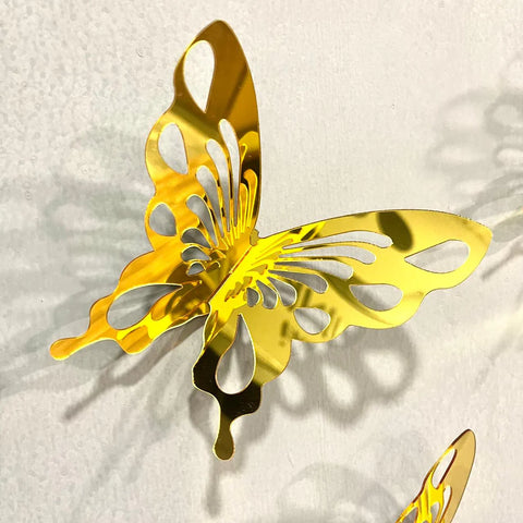 Acrylic Mirror Butterfly Wall Art – Elegant 3D DIY Decoration