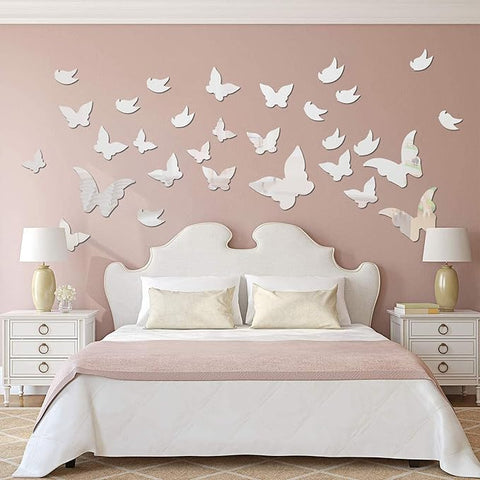 Acrylic Mirror Butterfly Wall Stickers – Elegant Home Decoration