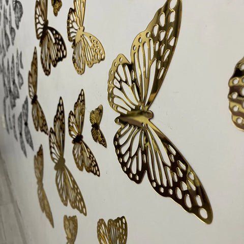 Beautiful Acrylic Mirror butterflies set for Wall Decor