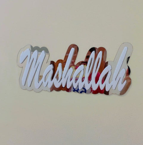 Mashallah Acrylic Mirror Wall Decor – Premium Islamic Home Decoration