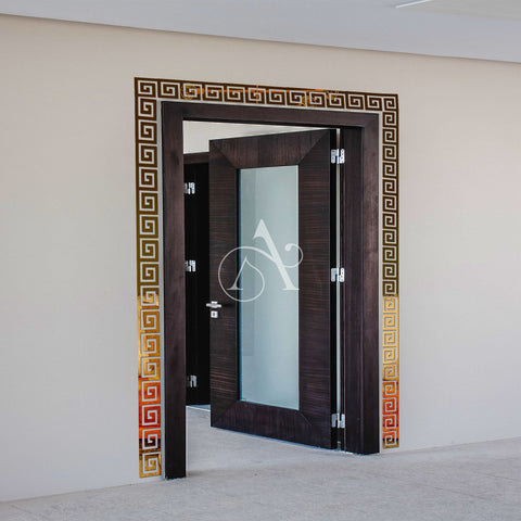 Versace Style Border Greek Mirror Wall Sticker