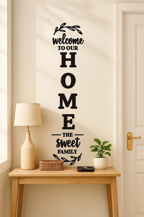 Welcome to Our Home – Sweet Family MDF Laser-Cut Wall Art