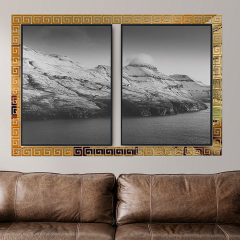 Versace Style Border Greek Mirror Wall Sticker
