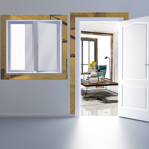 Versace Style Border Greek Mirror Wall Sticker