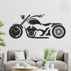 Stylish Motorbike Wooden Wall Clock