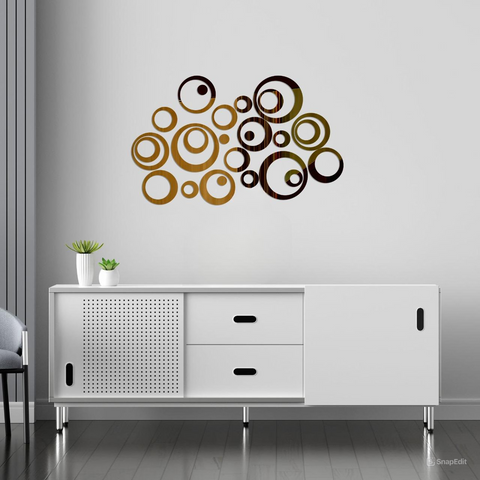 Acrylic Circle Ring Mirror Wall Decor