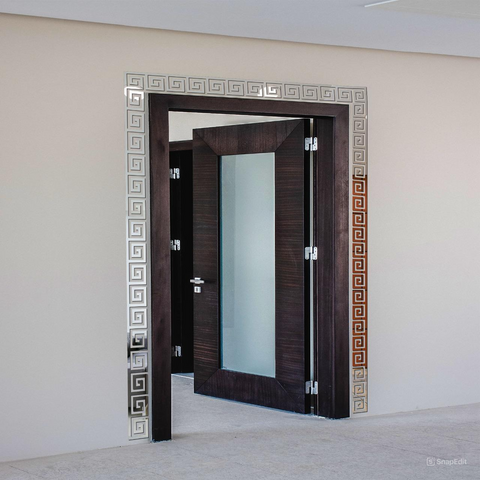 Versace Style Border Greek Mirror Wall Sticker