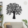 Elegant Tree Silhouette Wooden Wall Art – Black Laser Cut Design