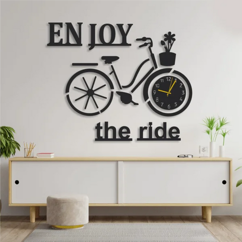 Enjoy The Ride Bicycle Wall Clock